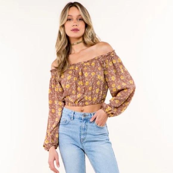 Altar D’state floral off shoulder top - Picture 4 of 14